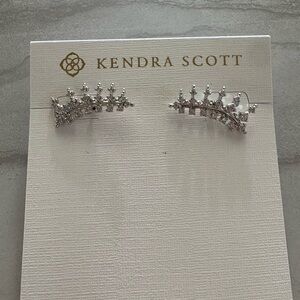 Kendra Scott Rhodium Laurie ear climbers- NWT